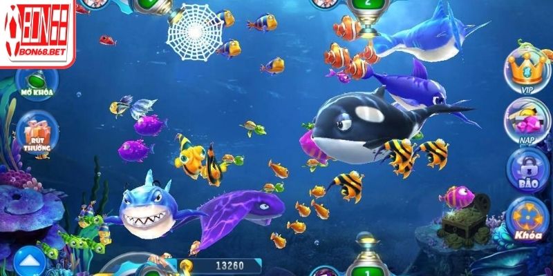 Bắn Cá Rùa Xanh Bon68 – Khám Phá Game Săn Cá Đỉnh Cao 3 Quan sát hành vi của cá